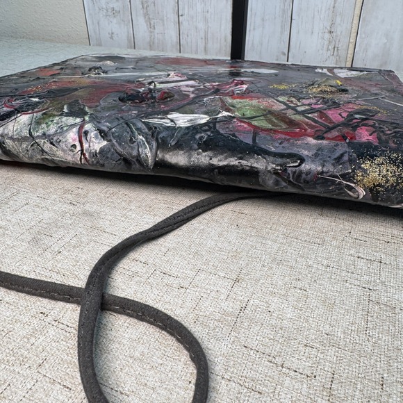 Vintage 80s Artist-Made Abstract Painted Crossbody – One of a Kind - Picture 9 of 16